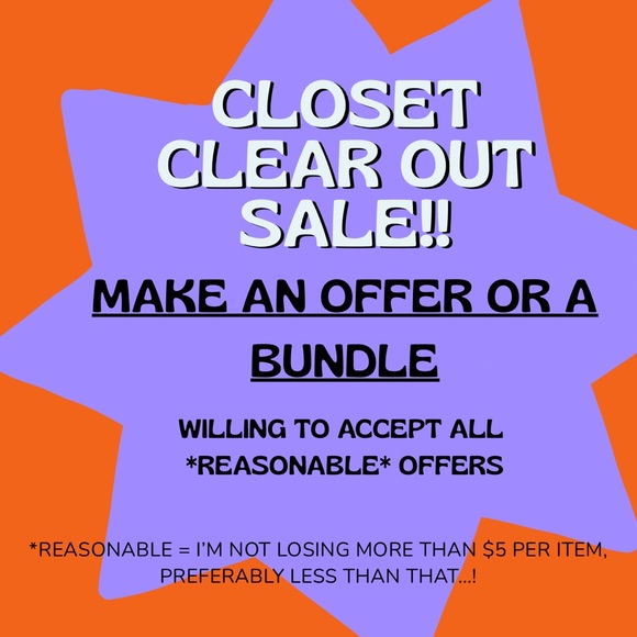 Closet Clear Out Time - Limited Time Only!!!!!!!! - Picture 1 of 1